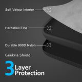 Geekria Shield Smart Glasses Case Compatible with XREAL Air 3, Air 3s, V3, Rokid Max, Razer Anzu, Hard Shell Protective AR Glasses, Replacement Travel Bag with Cable Storage