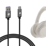 Geekria USB Headphones Charger Cable Compatible with Sony WH-ULT900N WH-1000XM5 WH-1000XM4 WH-XB920N WH-XB910N WH-CH720N WH-H910N Charger, USB to USB-C Replacement Power Charging Cord (10ft/300cm)