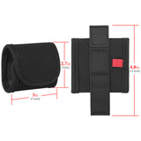 Geekria Earbuds Pouch with Belt Loop Compatible with JBL Vibe Buds 2, Tour Pro 3, TUNE BEAM, TOUR PRO 2 Earbud Case Belt Holster, Protective Case Cover with Clip Holder for Bag Strap (Black)
