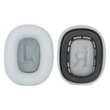 Geekria QuickFit Replacement Ear Pads Compatible with Apple AirPods MAX Headphones Ear Cushions, Repair Parts (Silver)