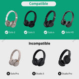 Geekria NOVA Headphones Case Compatible with Beats Solo 4, Solo 3, Solo 2, Solo HD Case, Replacement Hard Shell Travel Carrying Bag with Cable Storage (Pink)