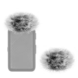 Geekria for Creators Furry Windscreen Compatible with DJI Mic, Mic DeadCat Wind Cover Muff, Fluff Cover Windshield, Wind Noise Reduction (Grey / 2 Pack)