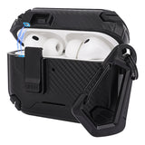 Geekria Rugged Case Cover Compatible with AirPods Pro 3rd Generation Case (2025) Support MagSafe, Full Drop Protection Cover with Phone Holder and Back Magnetic Suction Function