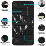 Geekria Guitar Accessory Organizer, Foldable Bag, Easy Access Pockets Case, Picks Parts Holder Storage (Dark Grey)