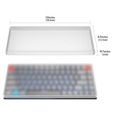 Geekria Keyboard Dust Cover for 75% Compact 84 Key Keyboard, Compatible with Logitech MX Mechanical Mini, POP Keys, Keychron K2 (Frosted Acrylic)