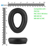 Geekria PRO Extra Thick Replacement Ear Pads for Sennheiser PXC 550, PXC 550-II Wireless, MB 660 Series Headphones Ear Cushions, Repair Parts (Black/Extra Thick)
