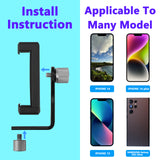 Geekria for Creators Smartphone Tripod Mount Adapter with 1/4 Inch Mount Screw for Microphone Arm Stand, Tripods, Camera Stand, Compatible with iPhone 14, 14 Plus, 13, SAMSUNG Galaxy S22 Ultra