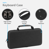 Geekria Keyboard Hard Shell Case, Compatible with Logitech G512 X 75, Alto Keys K75M, nuphy Kick75, Attack Shark ajazz AK820, Redragon K673, YUNZII B75 Travel Carrying Bag (Dark Gray)
