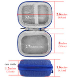 Geekria Shield Earbuds Case Compatible with Sony LinkBuds Open, LinkBuds Fit, WF-1000XM5, WF-1000XM4 True Wireless Earbud, Replacement Hard Shell Travel Carrying Bag (Blue)