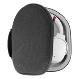 Geekria Shield Headphones Case for Lay Flat Over-Ear Headphones, Replacement Hard Shell Travel Carrying Bag with Cable Storage, Compatible with Steelseries, B&W, Skullcandy Headsets (Grey)