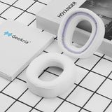 Geekria Mesh Fabric Replacement Ear Pads Compatible with Logitech G735 Wireless Headphones Ear Cushions, Repair Parts (White)