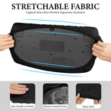 Geekria Keyboard Dust Cover, Ergonomic Keyboard Cover, Dust and Water Splash Resistant, Compatible with Logitech Wave Keys Wireless Ergonomic Keyboard