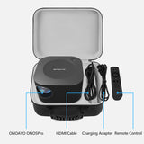 Geekria Hard Shell Travel Case Compatible with ONOAYO ONO5Pro, Outdoor 4K Projector Carrying Bag (Dark Grey)