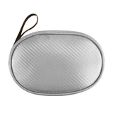 Geekria Headphone Pouch Compatible with Beats Solo 4/3/2/HD, Studio Pro/3, Replacement Protective Travel Carrying Bag with Cable Storage (Silver)