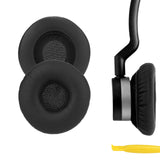 Geekria QuickFit Replacement Ear Pads for Jabra Biz 1100, Biz 1500, Biz 1900, Biz 2300, Biz 2400, Biz 2400 II Headphones Ear Cushions, Headset Earpads, Ear Cups Cover Repair Parts (Black)