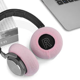 Geekria 2 Pairs Knit Headphones Ear Covers - Product Safety Certified - Washable & Stretchable Sanitary Earcup Protectors for Over-Ear Headsets, Sweat Pads for Gym, Gaming (Size M / Pink)