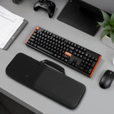 Geekria Full Size Keyboard Hard Shell Case, Compatible with Keychron K10 HE /K10 Max/Q6 HE/V6, Redragon K668/K689/K556 PRO, AULA F108 PRO, Travel Carrying Bag for 104 Key Computer Keyboard