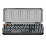 Geekria Full Size Keyboard Hard Shell Case, Compatible with Keychron K10 HE /K10 Max/Q6 HE/V6, Redragon K668/K689/K556 PRO, AULA F108 PRO, Travel Carrying Bag for 104 Key Computer Keyboard