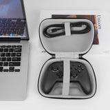Geekria Controller Travel Case Compatible with Nintendo Switch Pro, Hard Shell Carrying Bag, Protective Storage with Internal Mesh Pocket for Charging Cable (Dark Gray)