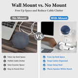 Geekria Acrylic Wall Mount Compatible with Echo Dot 3rd/4th/5th Gen, No-Drill Adhesive Speaker Holder Stand for Alexa Smart Speaker, Space Saving Wall Shelf (Clear)