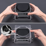 Geekria Computer Chassis Stand, Clear Acrylic Chassis Case, Compatible with Apple 2024 Mac Mini Desktop Computer, Apple 2024 Mac Mini M4 / 2024 Mac Mini M4 Pro Stand - Accessories (Transparent)