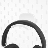 Geekria Headphone Holders for Pegboard Display, Headphone Hanger Holder Compatible with IKEA Skadis Pegboards, Hook Headset Holder Hanger for Home, Office, Electronics Organization (White)