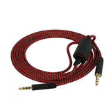 Geekria Gaming Audio Cable Compatible with Astro A40 tr, A40, A30, A10 Gen 2, A10Gaming, Nylon Braided Headset Cable, 3.5mm Auxiliary Replacement Stereo Cable with Mute Control (6ft / 2m) Red