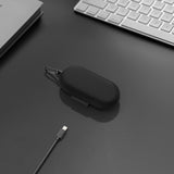 Geekria Silicone Case Cover Compatible with Soundcore by Anker V30i True Wireless Earbuds, Protective Earphones Skin Cover with Keychain Hook, Charging Port Accessible (Black)