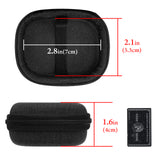 Geekria Shield Case for Guitar Tuner, Portable Cover Travel Bag, Hard Shell Tuner Storage Case with Space for Pick Holder (Black)