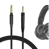 Geekria Audio Cable Compatible with ATH-M70x/M60x/M50x/M40x Headphones, 2.5mm Aux Replacement Stereo Cord (4 ft/1.2 m)
