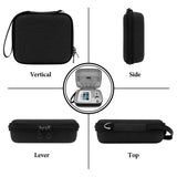 Geekria Customizable Keys Carrying Case, Compatible with Elgato Stream Deck Neo, Hard Shell Protective Travel Bag (Dark Gray)