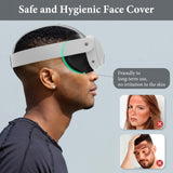 Geekria VR Upgraded Facial Interface & Face Cover Pad Compatible with Meta Quest 3, Sweat-Proof PU Foam Cushion, Accessory Set with Anti-Leakage Light Nose Pad and Lens Protector