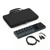 Geekria Hard Shell Travel Case Compatible with Yamaha SEQTRAK Mobile Music Ideastation, Audio Sampler Carrying Bag (Dark Gray)