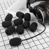 Geekria for Creators Foam Windscreen for 1/4" (10mm) Diameter Microphones, Antipop Foam Cover, Mic Wind Cover, Sponge Foam Filter Compatible with HyperX Cloud X, Cloud Pro (Black / 10 Pack)