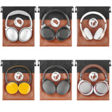 Geekria Headphones PU Carrying Bag, Universal Headphone Protection Pouch / Portable Travel Bag, Compatible with Bose QC35, QC25, QC15, Beoplay H9i, H4, H9, H8, H6, H2, AKG Y500, Y50BT (Brown)