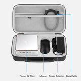 Geekria Mini PC Hard Shell Travel Case, Compatible with KAMRUI Pinova P2 /Pinova P1 /Hyper H2 /AM21 /Hyper H1 /E3 /E3B, GMKtec M5 Ultra /G3 Pro /G3S /M6 Ultra, Mini Computer Carrying Bag