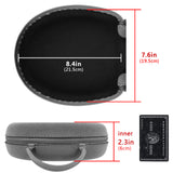 Geekria Shield Headphones Case Compatible with Soundcore Q11i, Space Q45, Life Q35, Life Q30, Life Q20i, Replacement Hard Shell Travel Carrying Bag with Cable Storage (Microfiber Grey)