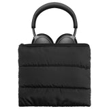 Geekria NOVA Headphones Puffy Pouch, Compatible with Bose QCUltra, QC45, JBL Tune 520BT, Sony WH-CH720N and More, Headset Carrying Bag, Soft Travel Pouch Case for Over-Ear Headphones (Black)