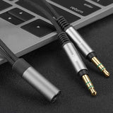 Geekria Nylon Braided Headset Y Splitter Adapter, Headphones Splitter Cable for PC Computer, NoteBook and Old Version Laptop with Microphone and Audio Jack ( 2 x 3.5mm Male to 1 x 3.5mm Female)