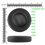 Geekria Replacement Ear Pads Compatible with AKG K701, K702, Q701, Q702, K601, K612, K712, K400, K500 Headphones, Ear Cushions (Black)