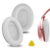 Geekria Replacement Ear Pads for Bose New QuietComfort, QC 45/ 35II/ 35IIGaming/ 35/ 25/ 15/ SE, AE 2/2i/2w, SoundTrue, SoundLink AE2 Headphones, Ear Cushions with Video Guide (White)