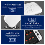 Geekria Protective Set Compatible with Nintendo Switch 2, Travel Carrying Case & HD Clear Screen Protector, Including Non-Slip Rocker Cover, Game Accessories Kit (White)