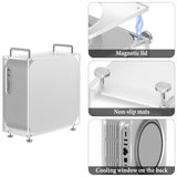 Geekria Chassis Stand, Compatible with Apple Mac Studio for M1/M2/M4 Max, M1/M2/M3 Ultra. Acrylic Computer Case Holder, Mount, Desktop Accessories, Optimized Heat Dissipation (Frosted)
