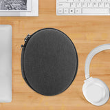 Geekria Shield Headphones Case Compatible with Bose, Soundcore, Denon, and More, Replacement Hard Shell Travel Carrying Bag with Cable Storage (Dark Grey)