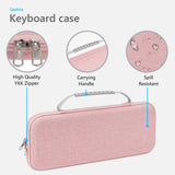 Geekria Hard Shell Travel Carrying Case, Compatible with Logitech K380/k380s Keyboard +M350/M350s Mouse, Pebble 2 Combo, Protective Travel Bag (Pink)