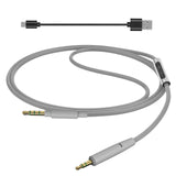 Geekria Audio Cable with Mic Compatible with Bose QC Ultra/45/35II/35/700 Headphones Cable, 3.5mm to 2.5mm Replacement Stereo Cord with Inline Microphone and Volume Control (4 ft/1.2 m)