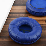Geekria QuickFit Leatherette Replacement Ear Pads Compatible with JBL JR 300/ 300BT, T450BT, T500BT, Tune 500/ 500BT/ 510BT/ 520 Headphones, Ear Cushions with Video Guide (Blue)