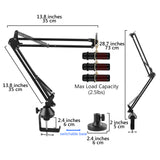 Geekria for Creators Microphone Arm Compatible with HyperX QuadCast, QuadCast S, SoloCast Mic Boom Arm with Table Flange Mount Adapter, Suspension Stand, Desk Mount Holder