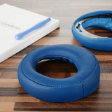 Geekria Replacement Ear Pads for Sony PlayStation Gold Wireless Stereo, CECHYA-0083 Headphones Ear Cushions, Repair Parts (Blue)