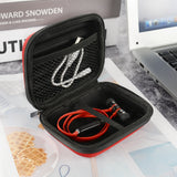 Geekria Shield Headphones Case for In-Ear Headphones, Replacement Hard Shell Travel Carrying Bag with Cable Storage, Compatible with Audio-Technica, Beats, JBL, Plantronics Headsets (2 Packs/Red)